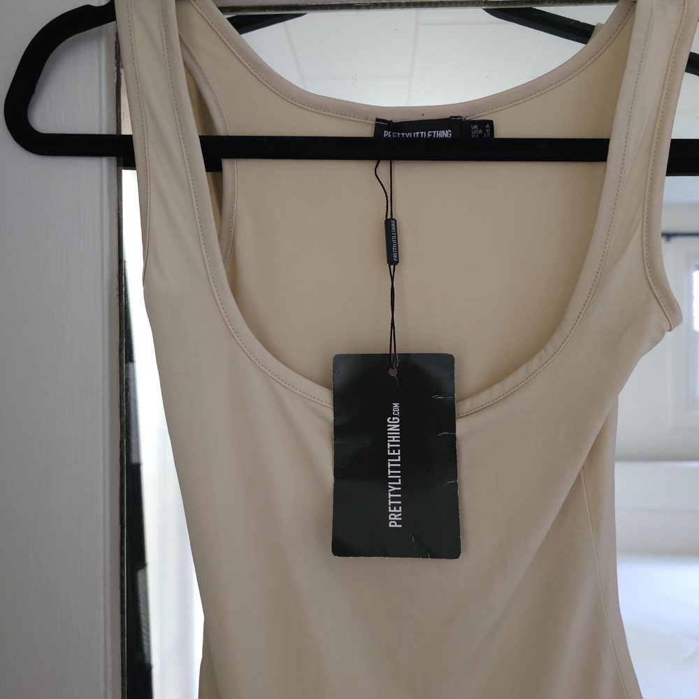 PrettyLittleThing Nude Sleeveless Top